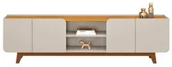 Rack Para Sala Bancada de TV 75 Pol 220cm D04 Cedro/Bali - Mpozenato