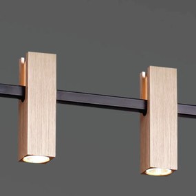 Pendente Sky 09X120Cm Preto E Cobre Led 50W 3000K Ip20 - Opus Dn 37813