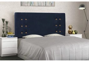 Cabeceira Cama Box Solteiro 90cm Gênova Suede Azul Marinho - Sheep Estofados - Azul escuro
