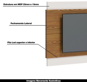 Painel Decorativo Sala de Estar 146cm Julien Freijó/Off White G29 - Gran Belo