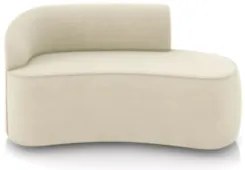 Sofá 2 Lugares Para Sala 140cm Orgânico Wendi Suede Bege I01  - Mpozen