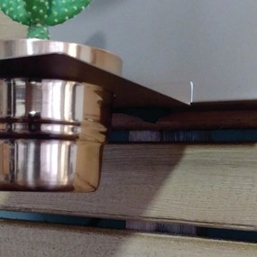 Arandela Nature Vertical Com Porta Mini Vaso 12X25Cm Globo Ø10Cm 01Xg9... (BRANCO / DOURADO BRILHO)