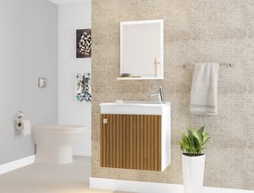 Conjunto Para Banheiro Siena Branco Ripado – Bechara Móveis