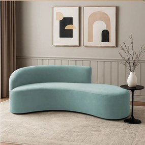 Sofá 4 Lugares Orgânico 220 cm Morgan Veludo/Cotelê D03 - D'Rossi - Menta
