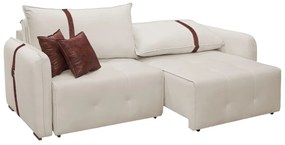 Sofá-Cama 2,30 m Retrátil e Reclinável 2 Lugares Elegance - Veludo Bege