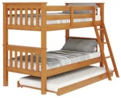 Treliche Solteiro Juvenil com Escada Móvel Joy Z40 Mel Acetinado - Mpo