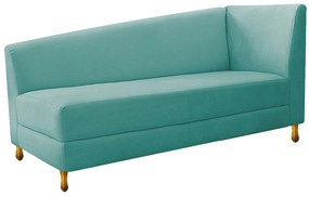 Recamier Valéria 185cm Lado Esquerdo Suede Azul Tiffany - ADJ Decor