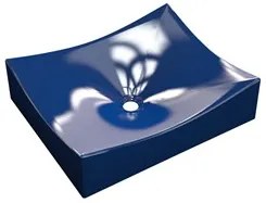 Cuba Pia de Apoio para Banheiro Retangular Milla ML44W C08 Azul Escuro