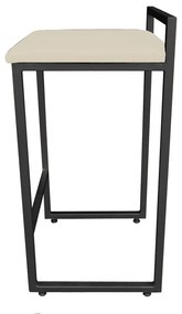 CONJUNTO 02 BANQUETAS PIETRA SUEDE BEGE