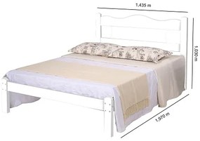 Cama De Casal Munique Branco - Gabrielli Móveis