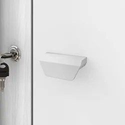 Sapateira Vertical Multiuso com Chave Versus Carvalho Branco/Branco -