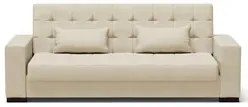 Sofá Cama para Sala de Estar Lisboa Veludo Off White - Ibiza