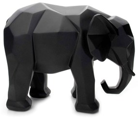 Escultura Elefante Em Poliresina Preto 20x25x13 Cm - D'Rossi