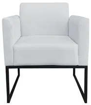 Poltrona Decorativa Base Industrial Preto Maressa S10 Suede Cinza - Ib