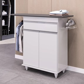 Tábua de Passar com Balcão 01 Porta Alice 119 cm - D'Rossi - Branco