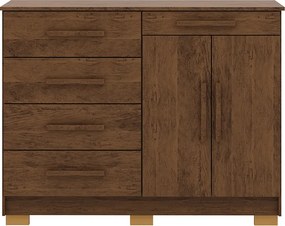 Cômoda Quarto 122cm com 2 Portas Sapateira Vitória V01 - D'Rossi - Imbuia