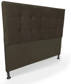 Cabeceira Cama Box Solteiro 90cm Maya Suede Marrom - Sheep Estofados - Marrom