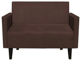 Namoradeira Jade 02 Lugares Suede Marrom Pés Chanfrado Tabaco - D'Rossi
