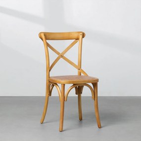 Cadeira Kat Rústica Natural com Rattan - Cadeira Kat Rústica - Natural com Rattan