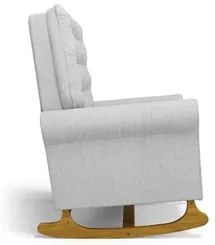 Kit 02 Poltronas de Amamentação Base Madeira Balanço Brenda G05 Linho
