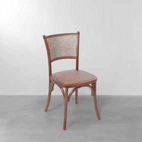 Cadeira Zimba - Castanho com Rattan