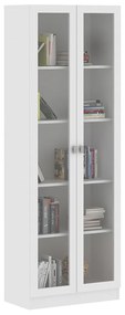 Armário Estante Alto Porta de Vidro ME4115 MDP Branco G69