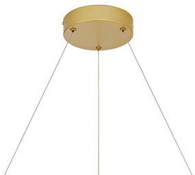 Pendente Splice Ø60X6,5Cm Led 60W 3000K Bivolt Alumínio Dourado - Usin...