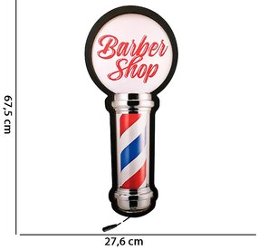 Luminaria Decorativa de Parede Poste de Barbearia - D'Rossi
