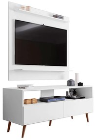 Conjunto Rack Bancada e Painel Adawi/Linden MDP/BP para TVs até 55 Branco G96 - Gran Belo