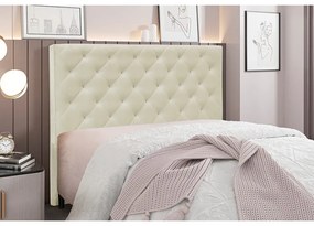 Cabeceira Cama Box Casal 140 cm Tania Veludo S04 - D'Rossi - Bege