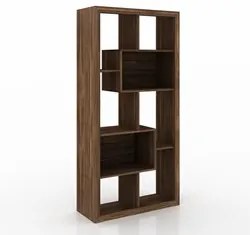 Estante Livreiro Multiuso Com Nichos E1712 Nogal - Tecno Mobili