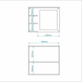 Gabinete Conjunto de Banheiro 1 Gaveta Espelheira Branco
