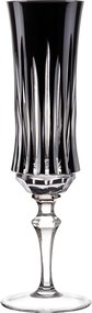 Taça de Cristal Flauta Mozart Basic Lapidado p/ Champagne 195ml - Preto - 66 Preto - 66