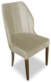 Cadeira De Jantar Safira Suede Bege