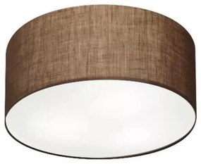 Plafon Cilíndrico Vivare Md-3054 Cúpula em Tecido 70x21cm - Bivolt - Café - 110V/220V