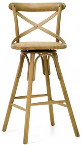 Kit 06 Banquetas Bistrô Gourmet Para Cozinha Blair Base Giratória Oak G04 - Gran Belo