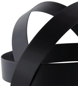 Escultura de Esfera Decorativa Preto Em Metal 13 Cm  - D'Rossi