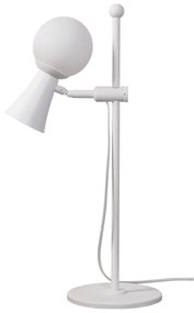Abajur Dirham Regulável 15,5X24,4X47,7Cm 1Xg9 + 1Xmr16 Alumínio E Glob... (BT - Branco Texturizado, TRANSPARENTE)