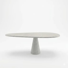 Mesa de Jantar Orgânica Forma Concreto Branco