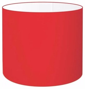 Cúpula Abajur Cilíndrica Cp-7016 Ø35x30cm Vermelho