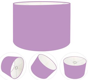 Cúpula Abajur Cilíndrica Cp-8011 Ø30x21cm Lilás