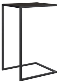Mesa Lateral Multiuso Estilo Industrial Preto Base Metálica Preto - D'Rossi
