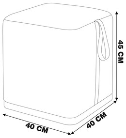 Puff Decorativo Sala de Estar Nurse Cinza Claro G55 - Gran Belo