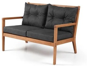 Sofa Rio 2 Lugares Estofado Preto 117cm - 60350 Sun House