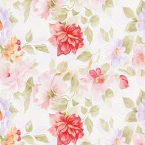 Papel de parede adesivo floral pintura