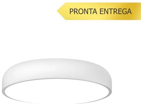 Plafon Titan Ø50X11Cm 6Xe27 Com Difusor Plano | Usina 16225/50 (BT - Branco Texturizado)
