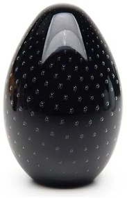 Peso Tela Grande Oval Preto Murano Cristais Cadoro