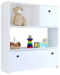 Estante Infantil Organizadora Com Nichos 2 Gavetas Cindy L03 Branco -