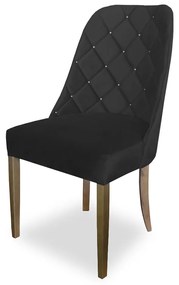 kit com 6 Cadeiras de Jantar Dublin Suede Preto