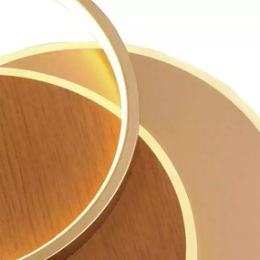 Plafon Cedro Ø60X7Cm Led 70W 3000K Bivolt Alumínio E Acrílico - Amadei...